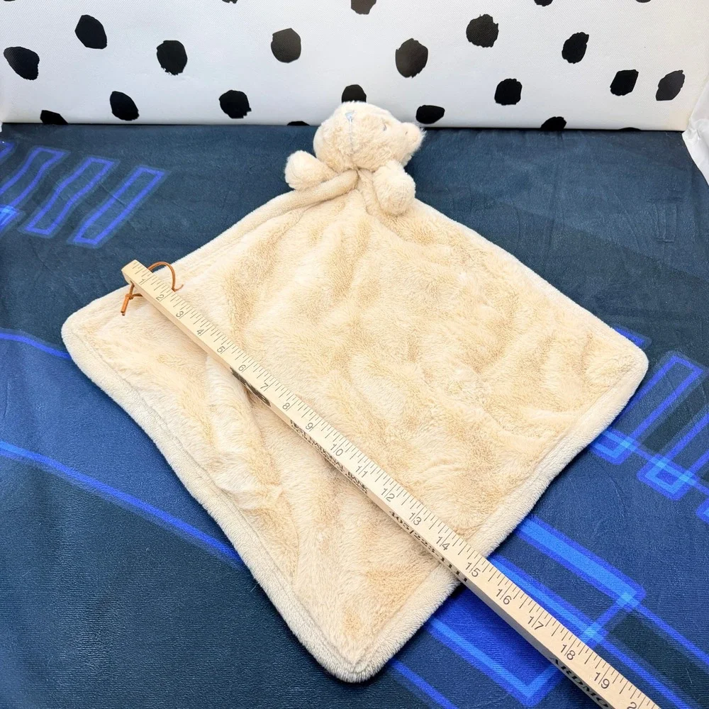Unbranded Bear Security Blanket Baby Tan Faux Fur Plush Lovey